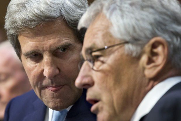 John Kerry, Chuck Hagel